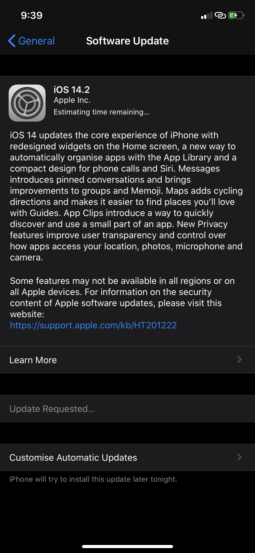 My iphone 11 show’s estimating time remai… Apple Community