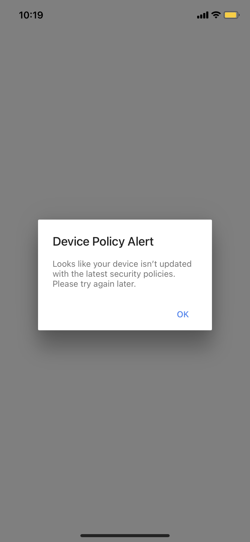 Device policy alert. Looks like your devi… Apple Community