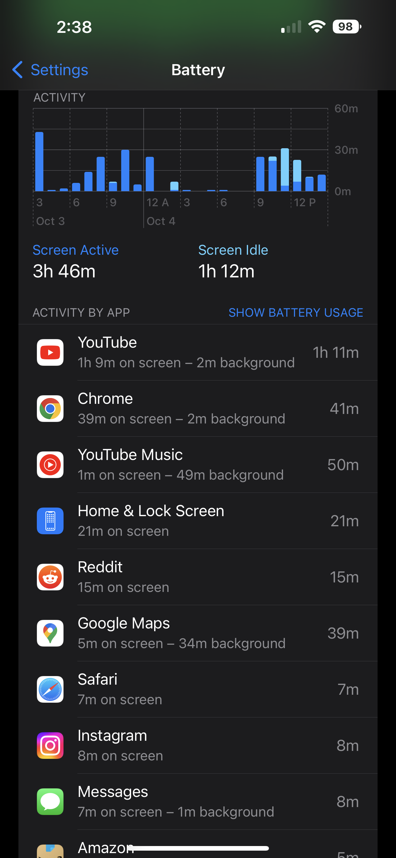 Screen idle vs screen off? - Apple Community
