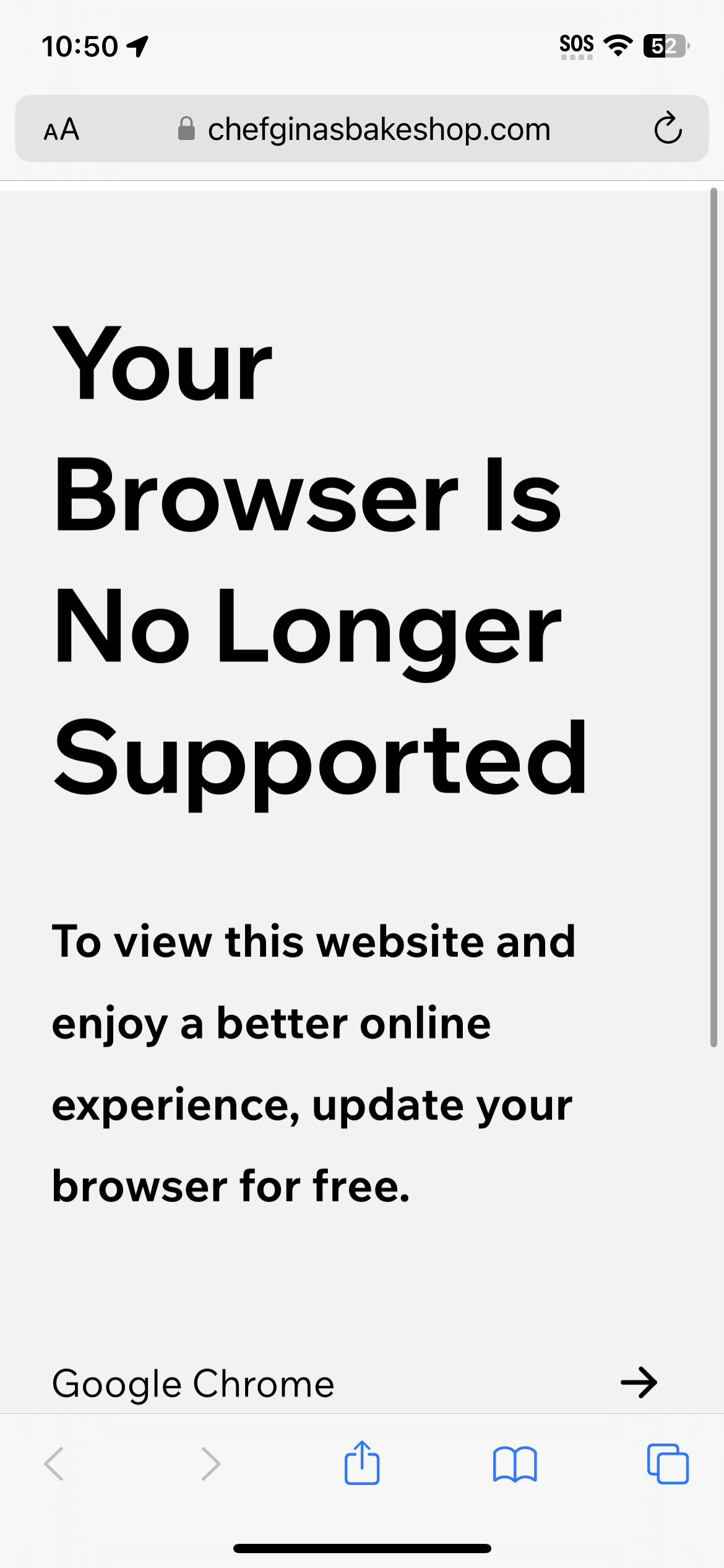 Continue in browser” no longer present on the website for mobile
