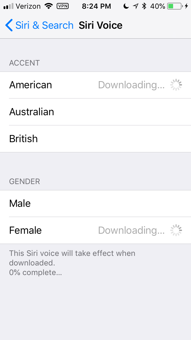 Siri voice keeps on downloading over and … - Apple Community