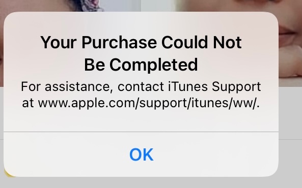 Your Purchase Could Not Be Completed - Apple Community