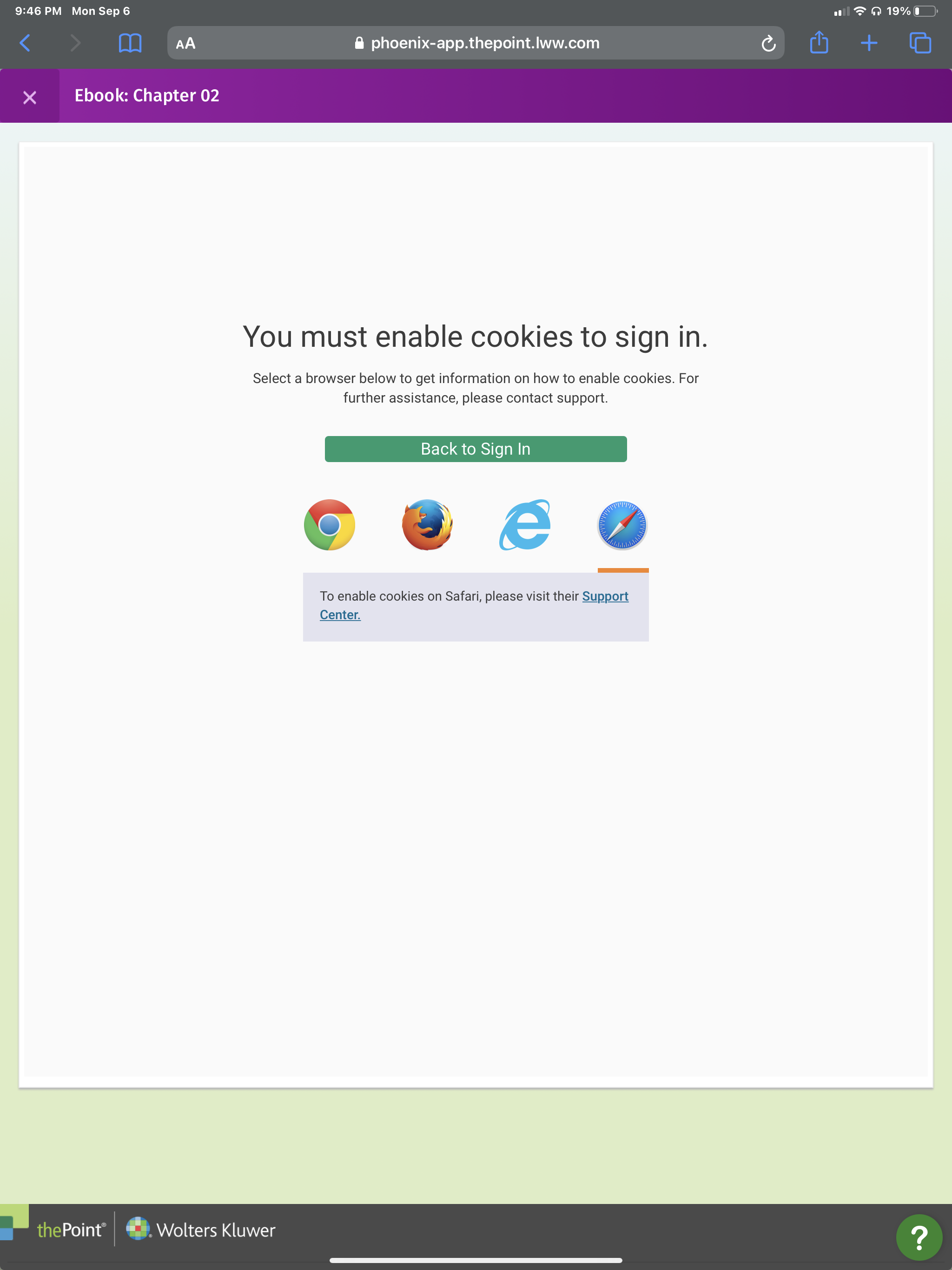 ‘You must enable cookies to sign in’ - Apple Community