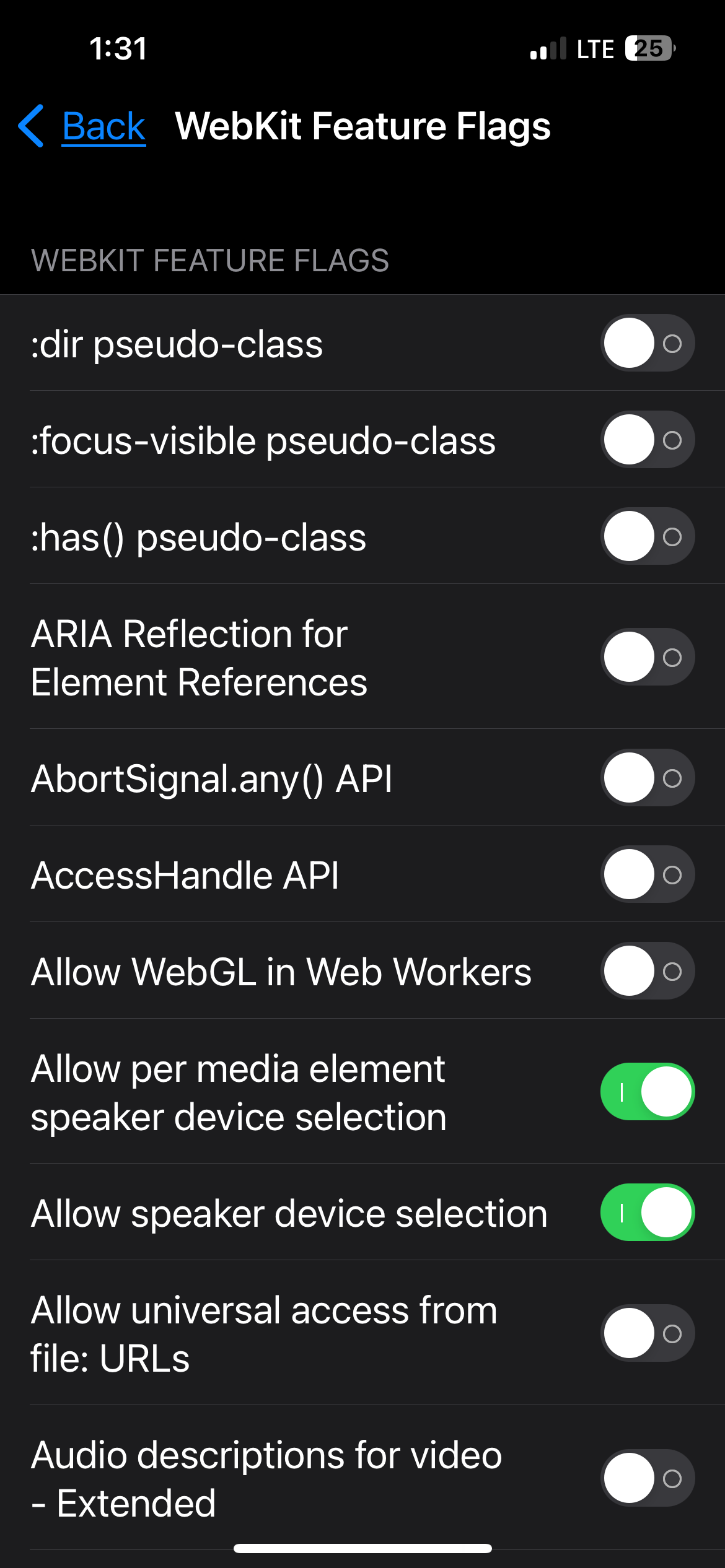 WebKit feature flags - Apple Community