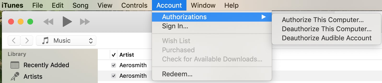 authorize mac to download previous purchases