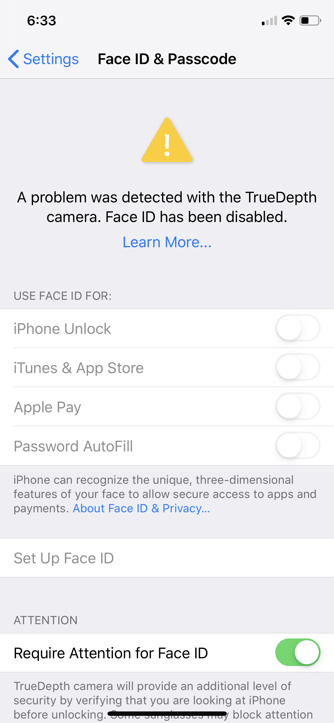 TrueDepth camera Face ID doesn’t work Apple Community
