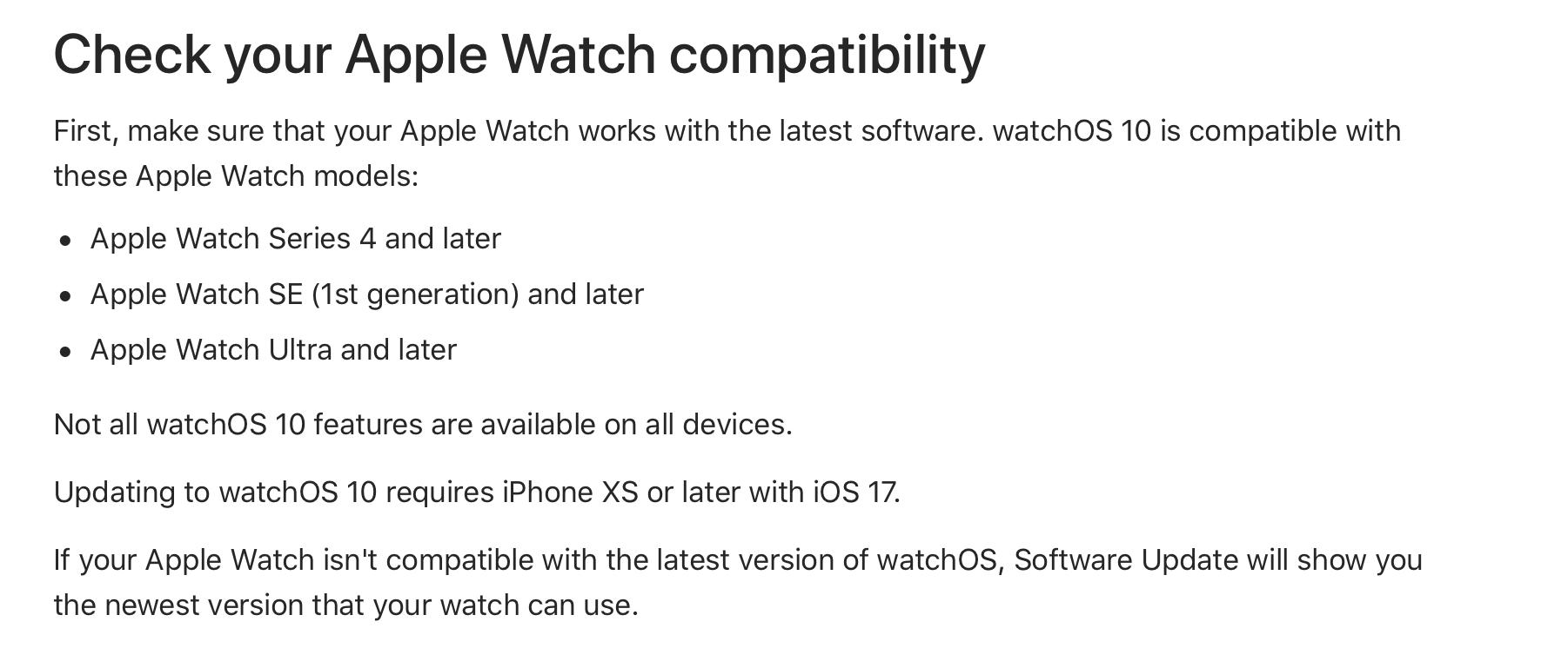 Apple watch series cheap 3 software update