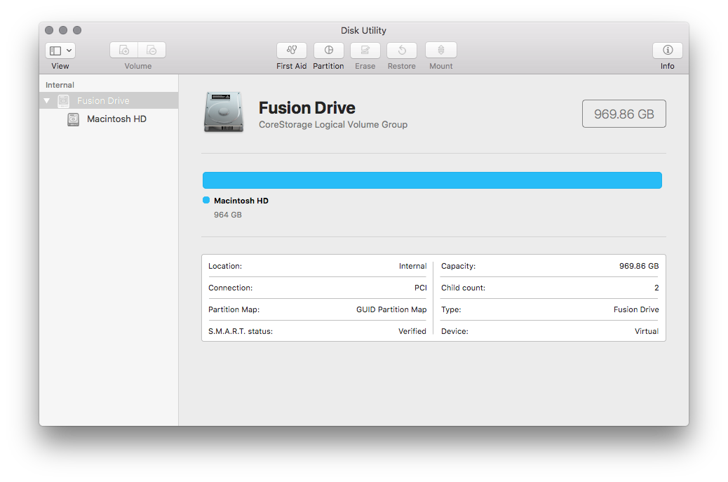 Bootcamp 2025 fusion drive