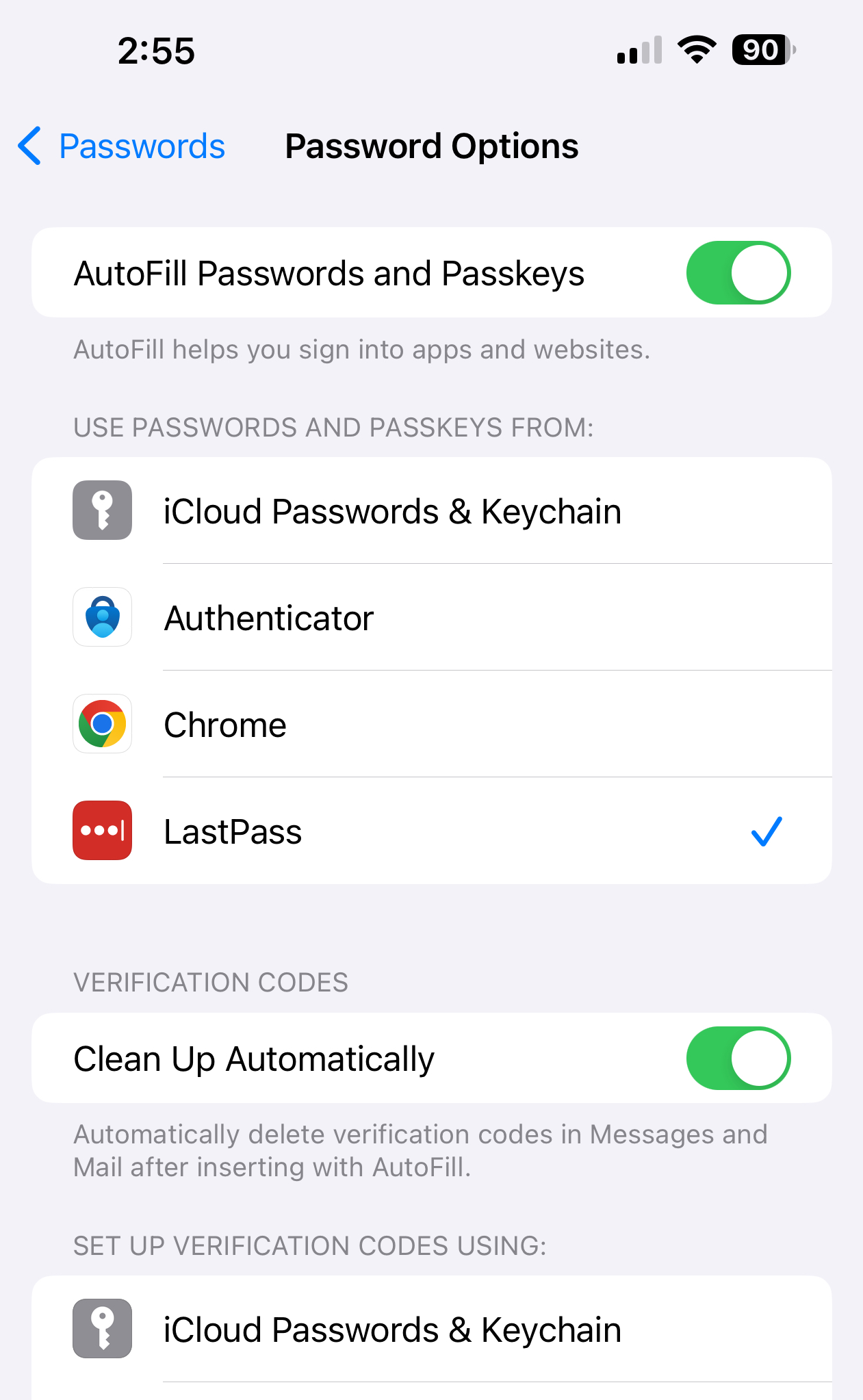 LastPass on iOS 17 Keychain disabled but… Apple Community