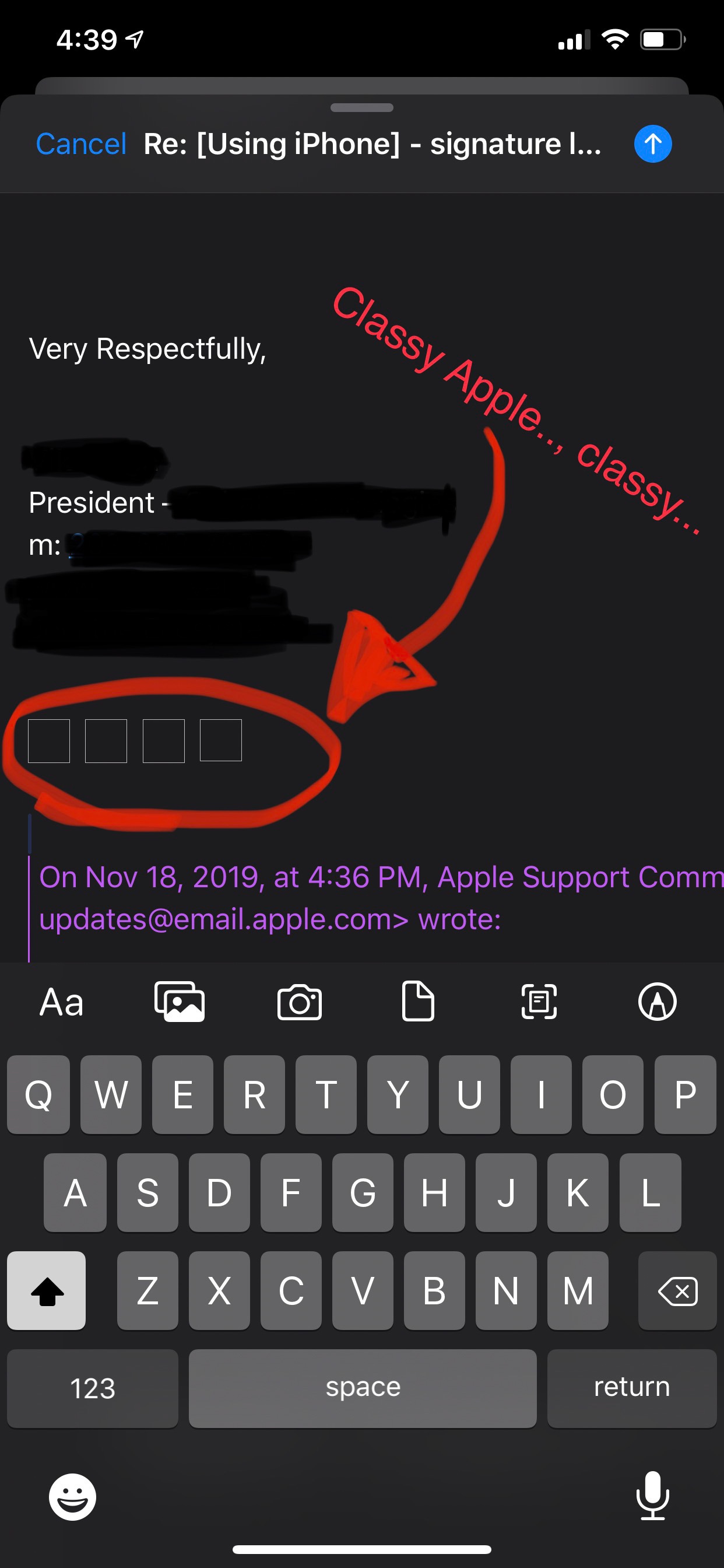 iPhone email signature image not showing - Apple Community