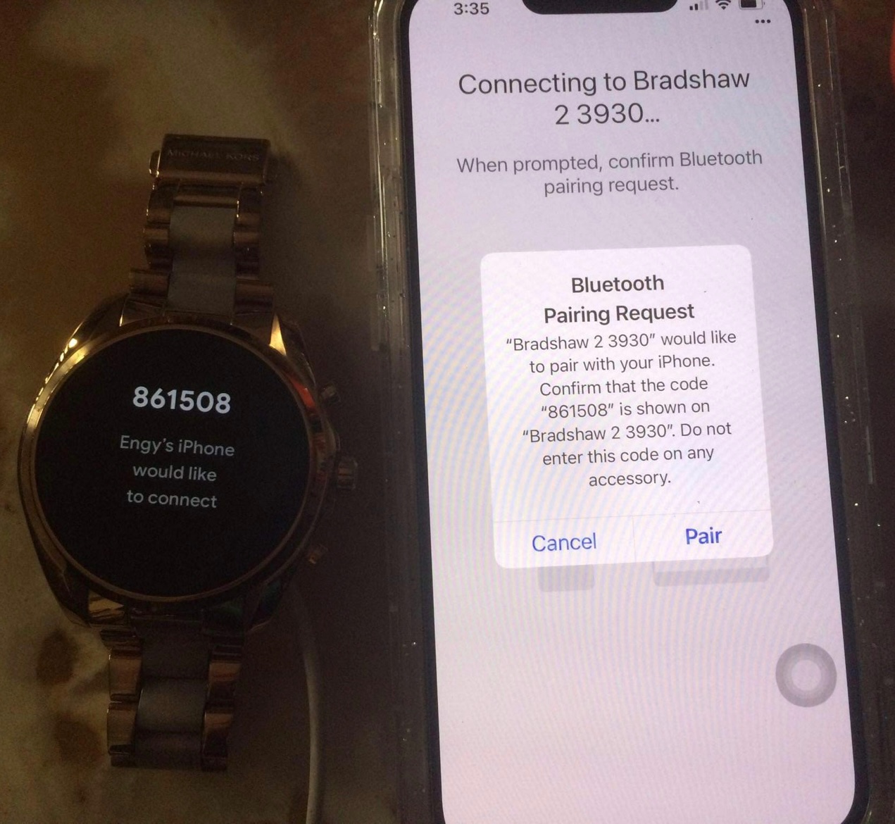 How to connect 2024 mk watch to iphone