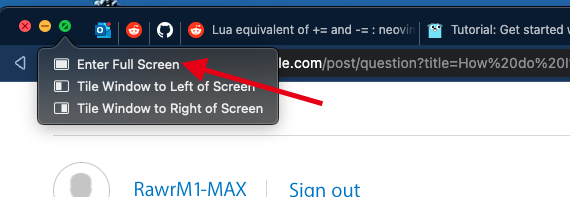 How do I restore window fullscreen mode p… - Apple Community