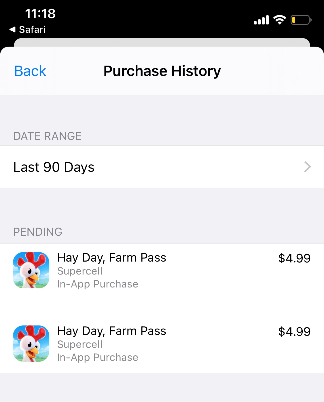 I buy pakage in hay day game 2 time and i… - Apple Community