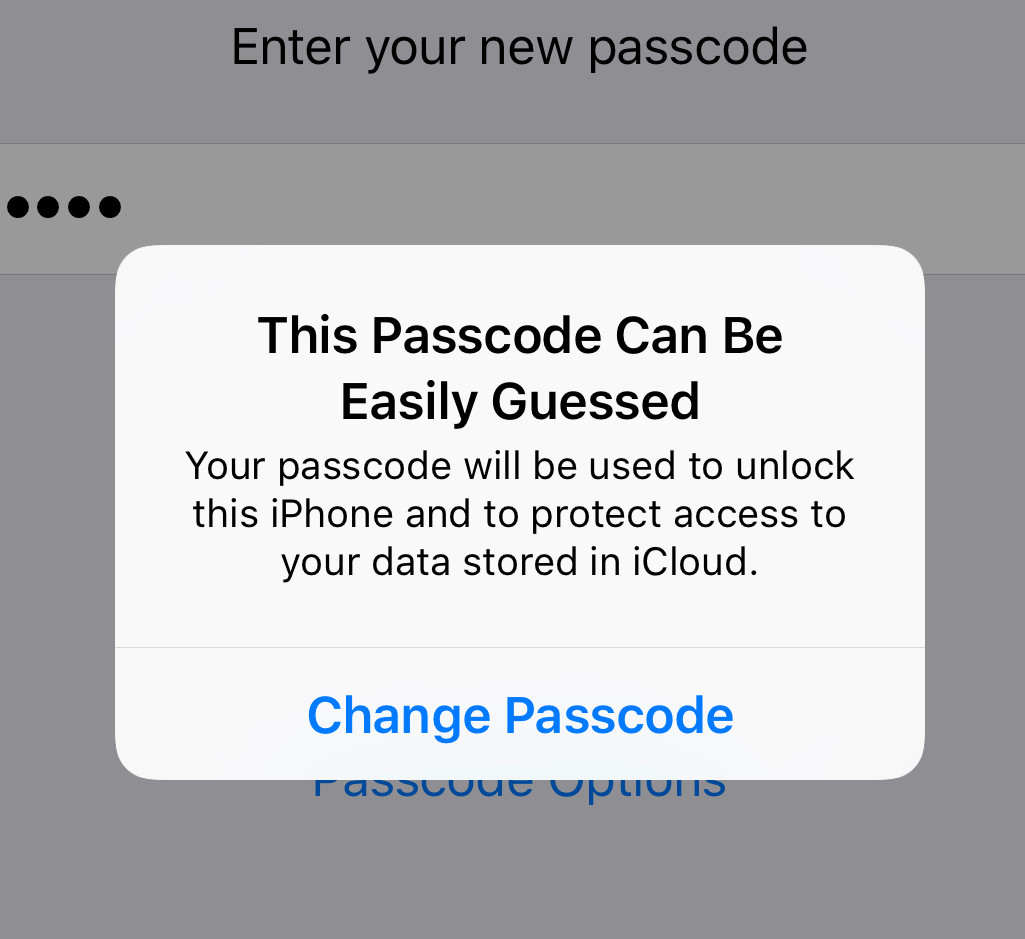 iphone won't let me use my old 4 digit pa… - Apple Community