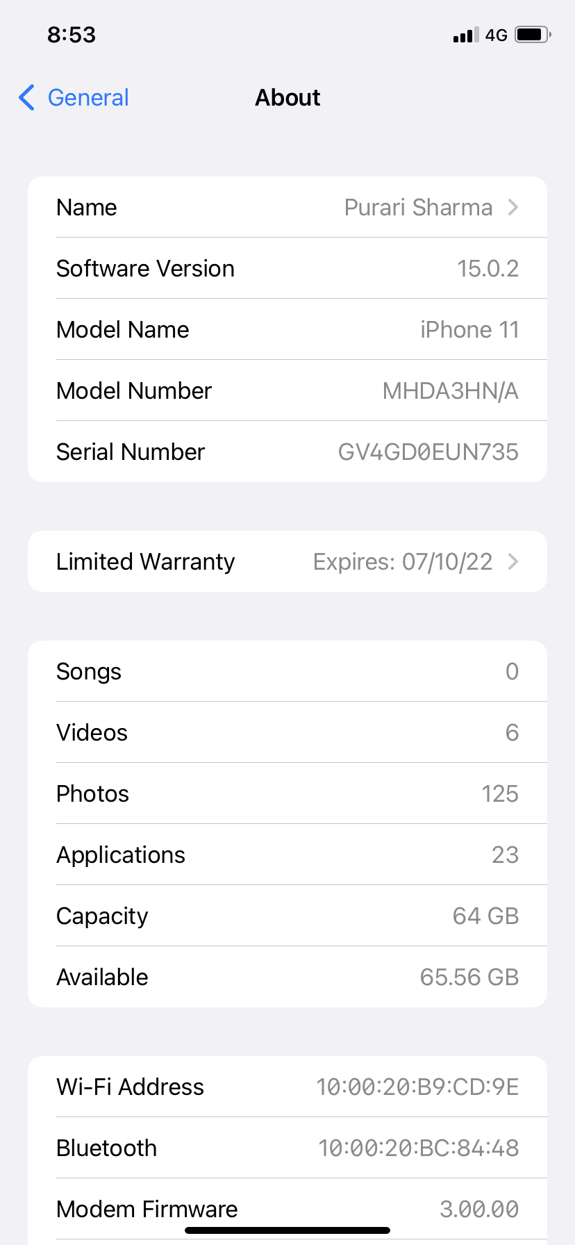 My iPhone capacity is 64gb but available … - Apple Community
