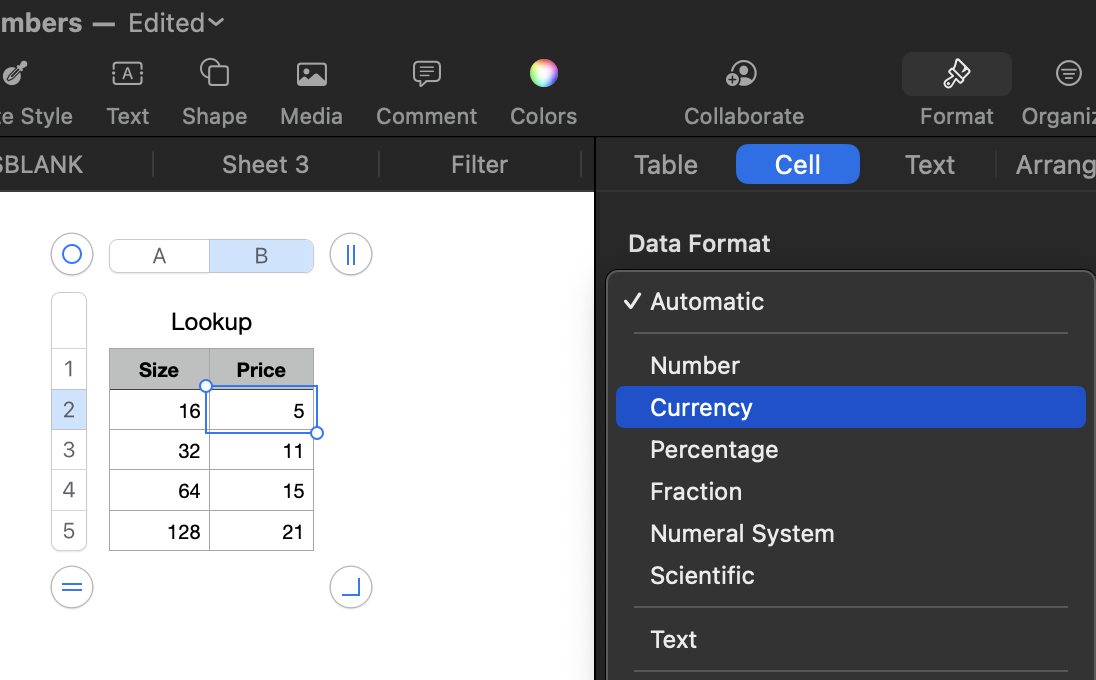 numbers for mac 13.1