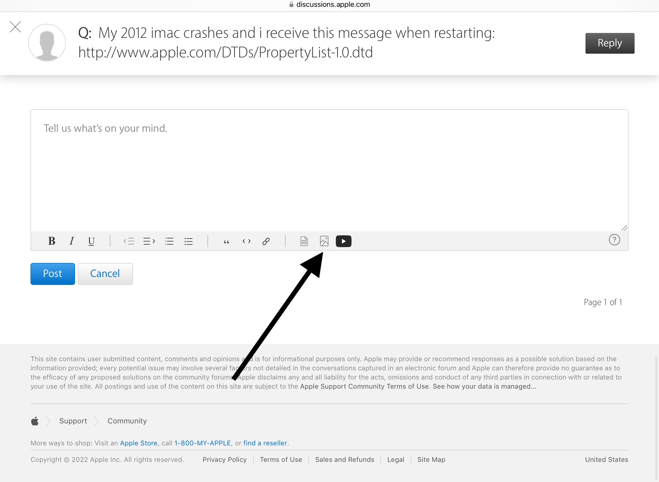 My 2012 imac crashes and i receive this m… Apple Community