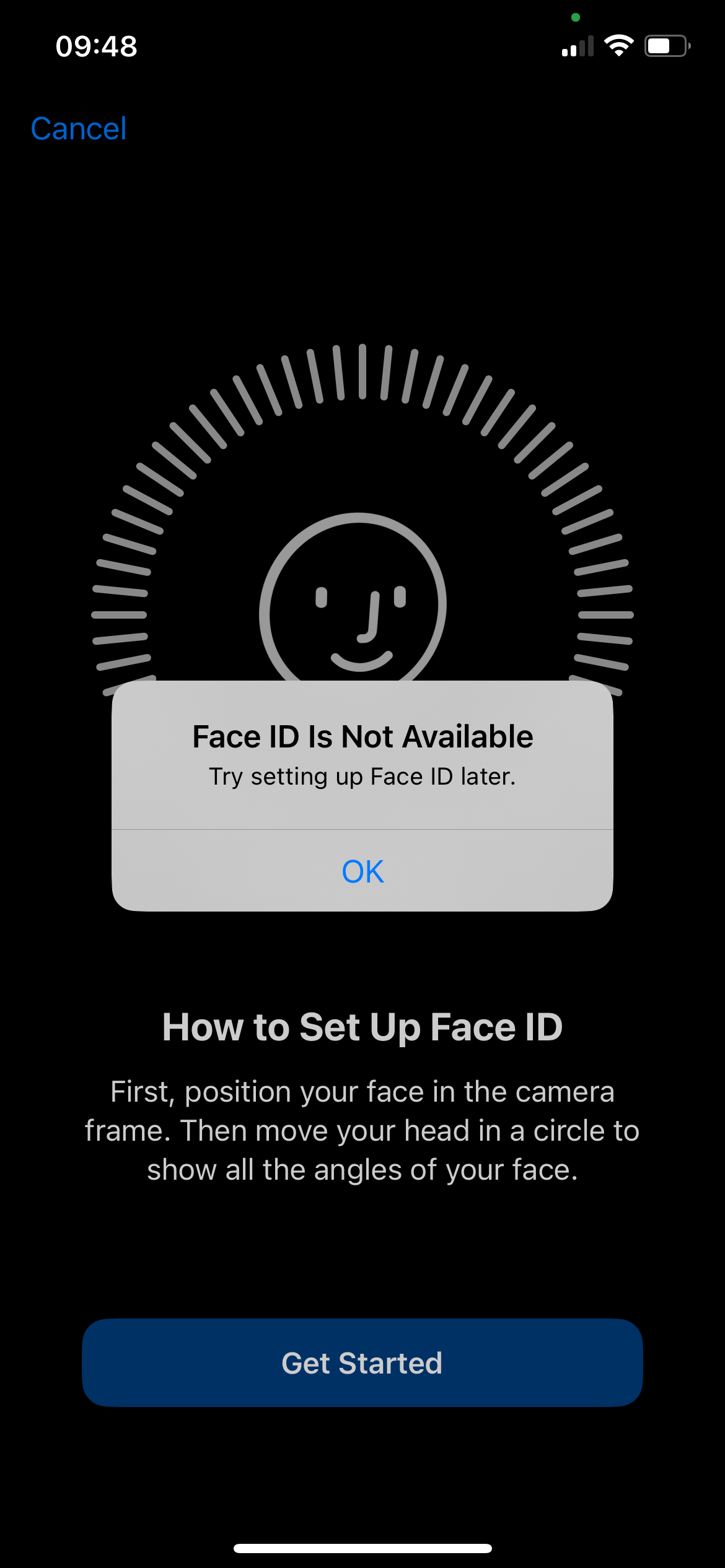 It says Face ID is not available, trying … - Apple Community