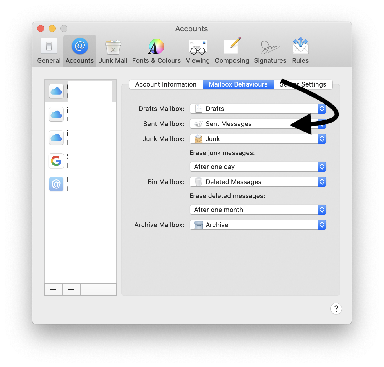 why isn't my sent email showing up in "se… - Apple Community