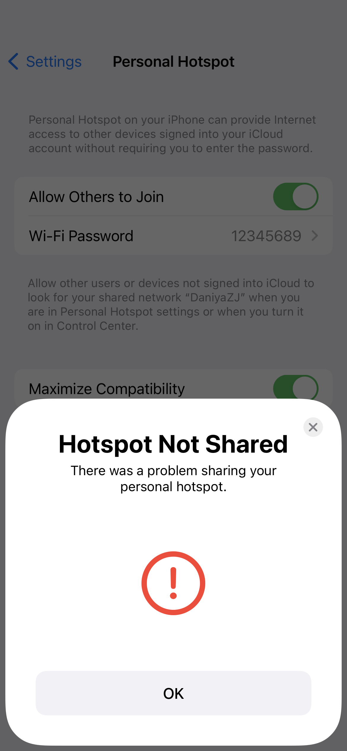 Personal hotspot Apple Community