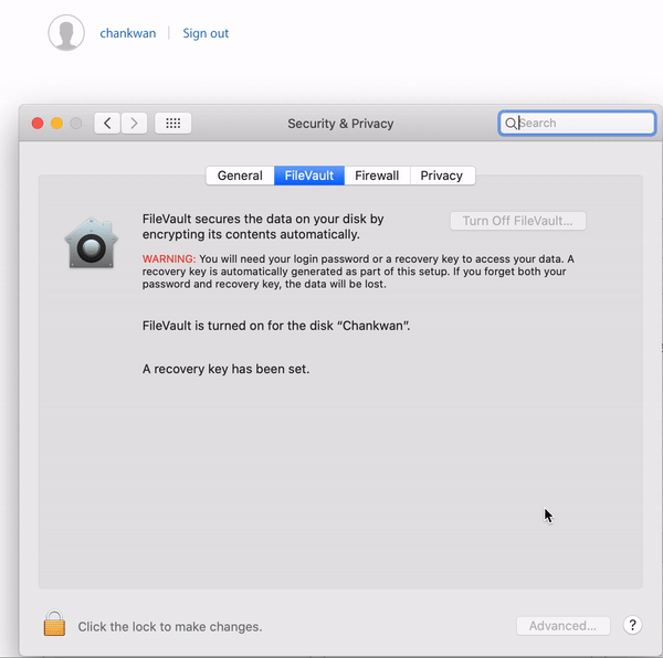 Mac Catalina Button "Turn off Filevault… Apple Community