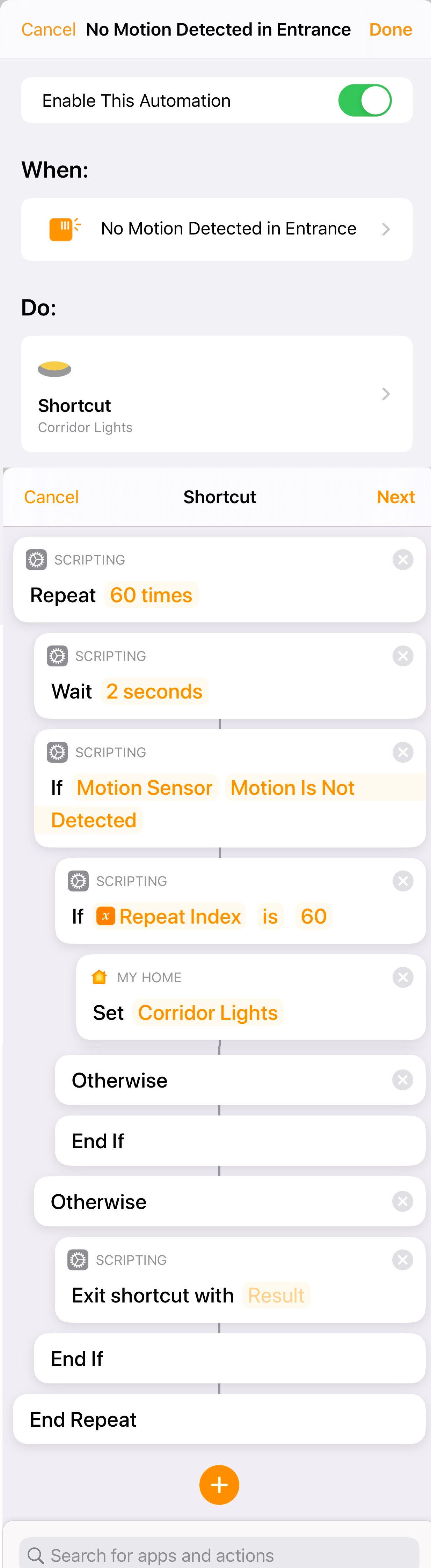 Automation in Home app to run a shortcut … - Apple Community