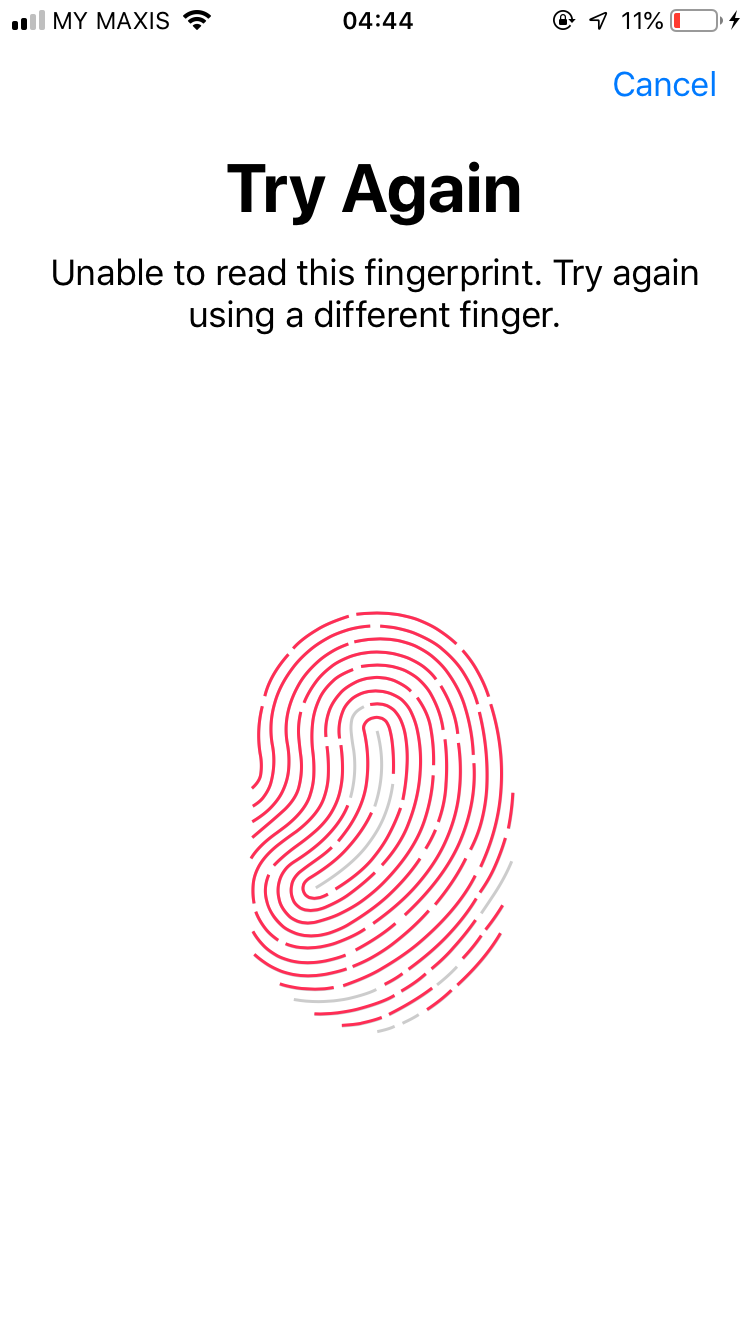 My fingerprints problem, many time i’m tr… Apple Community