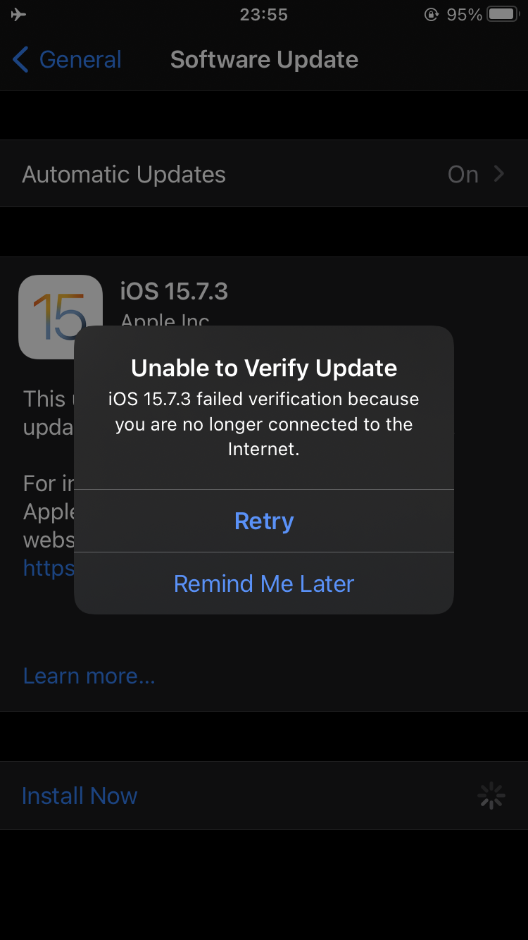 I Can’t Do The Update. Even Though It’s C… - Apple Community