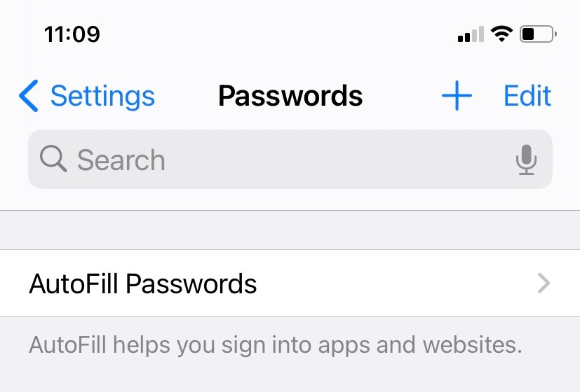 Can't get to AutoFill Passwords sub-menu - Apple Community