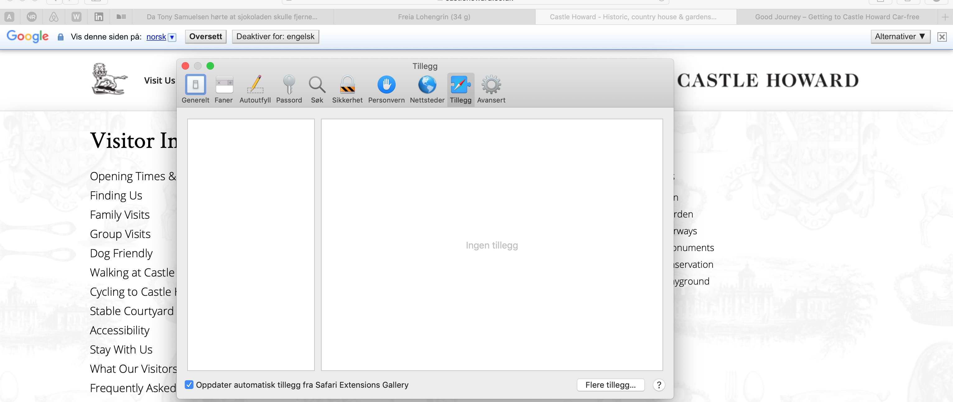 Skab fodspor Risikabel Mac Safari pages has a Google Translate b… - Apple Community