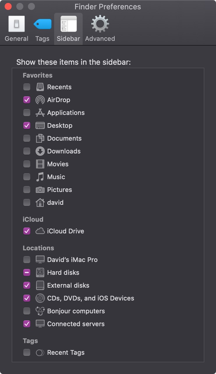 How to reset Finder sidebar? Apple Community