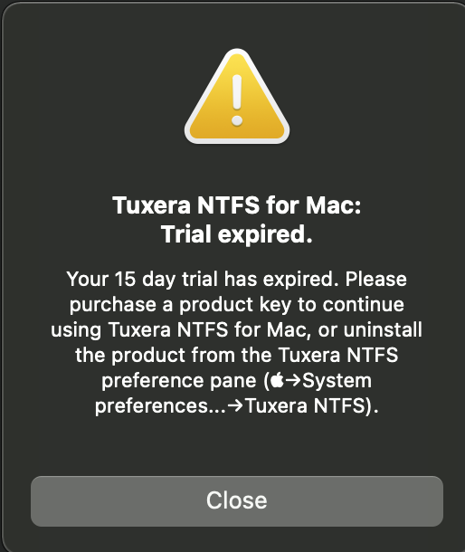 tuxera ntfs for mac error while validating key