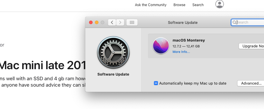 upgrading Mac mini late 2014 from Mojave … - Apple Community