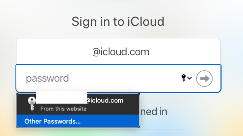 icloud manually passwords