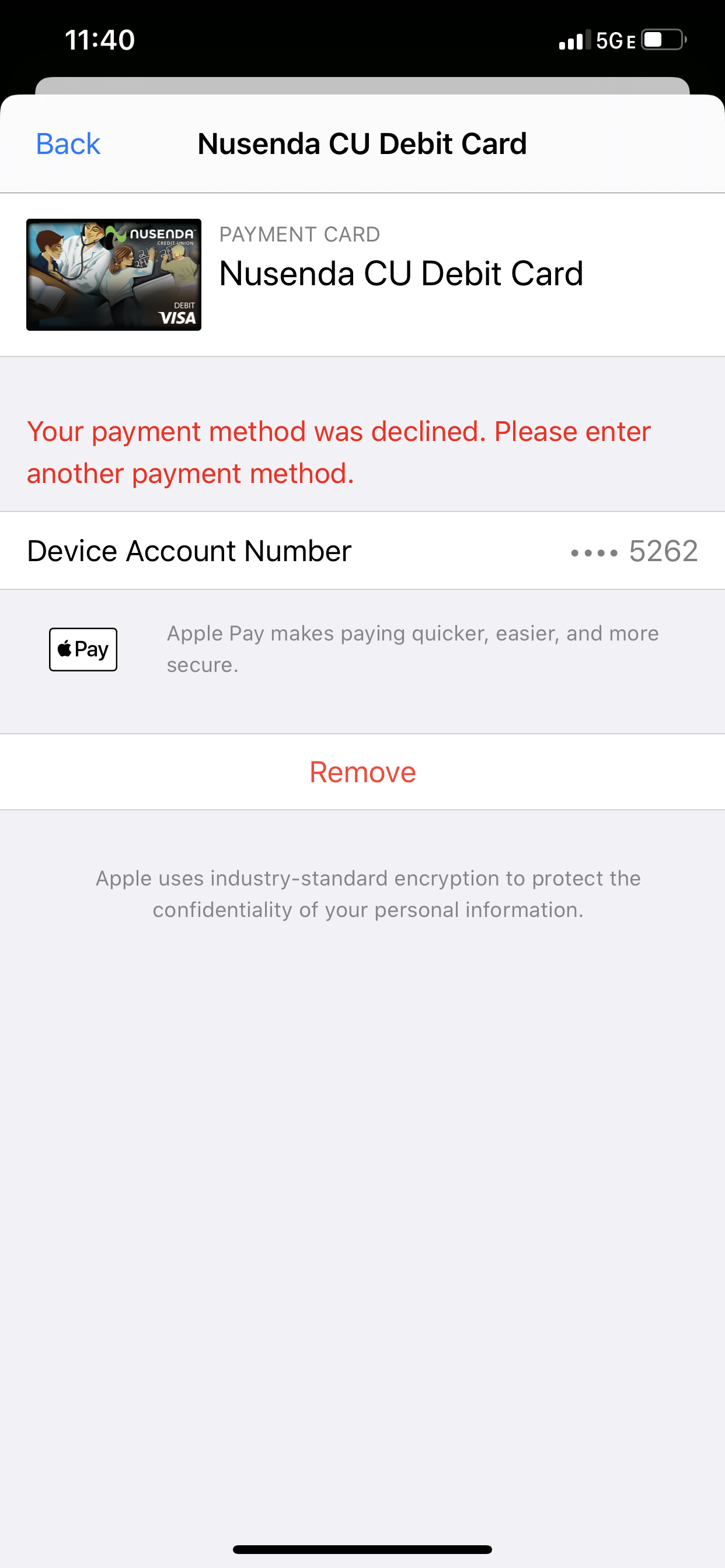 Payment could not be completed - Apple Community