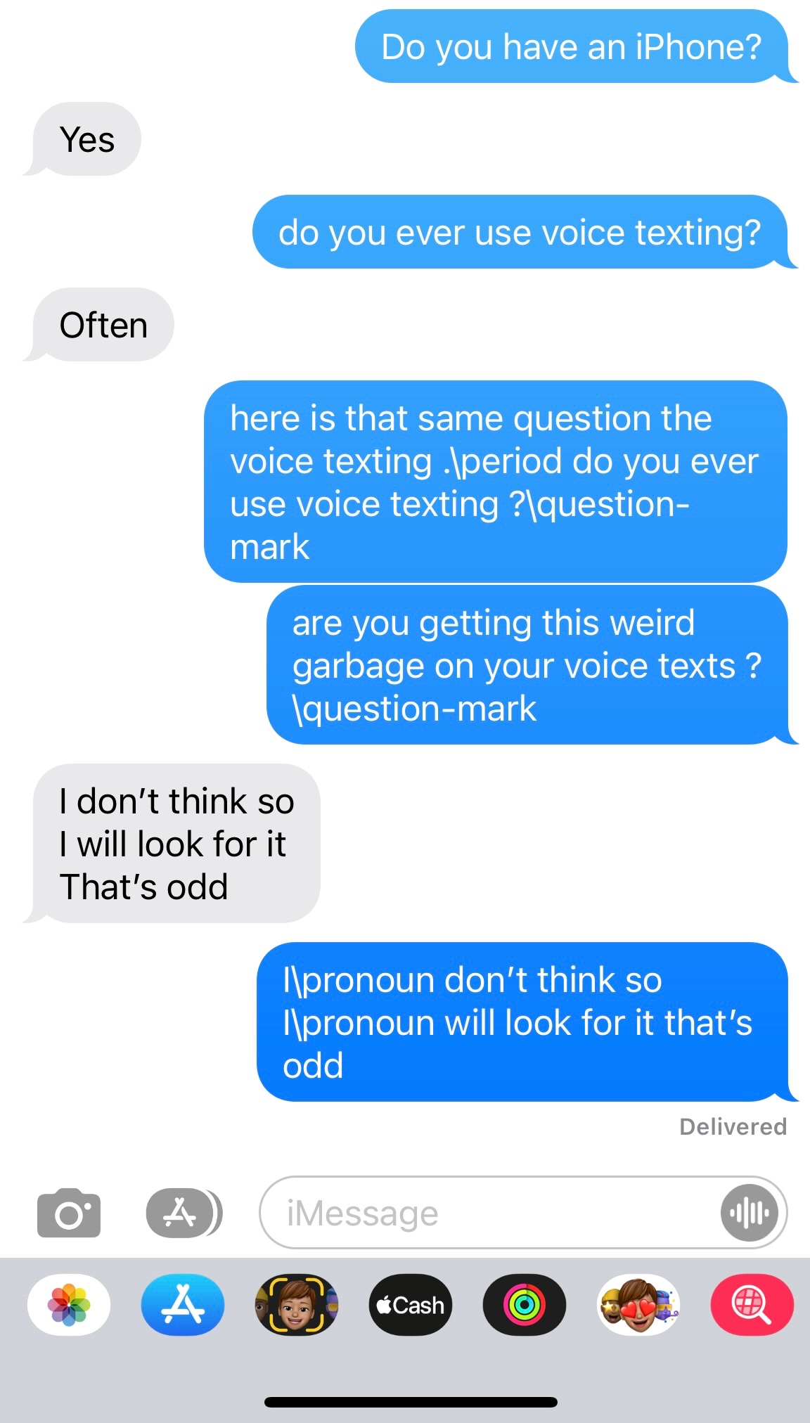 messages voice text but I\pronoun pronoun… - Apple Community