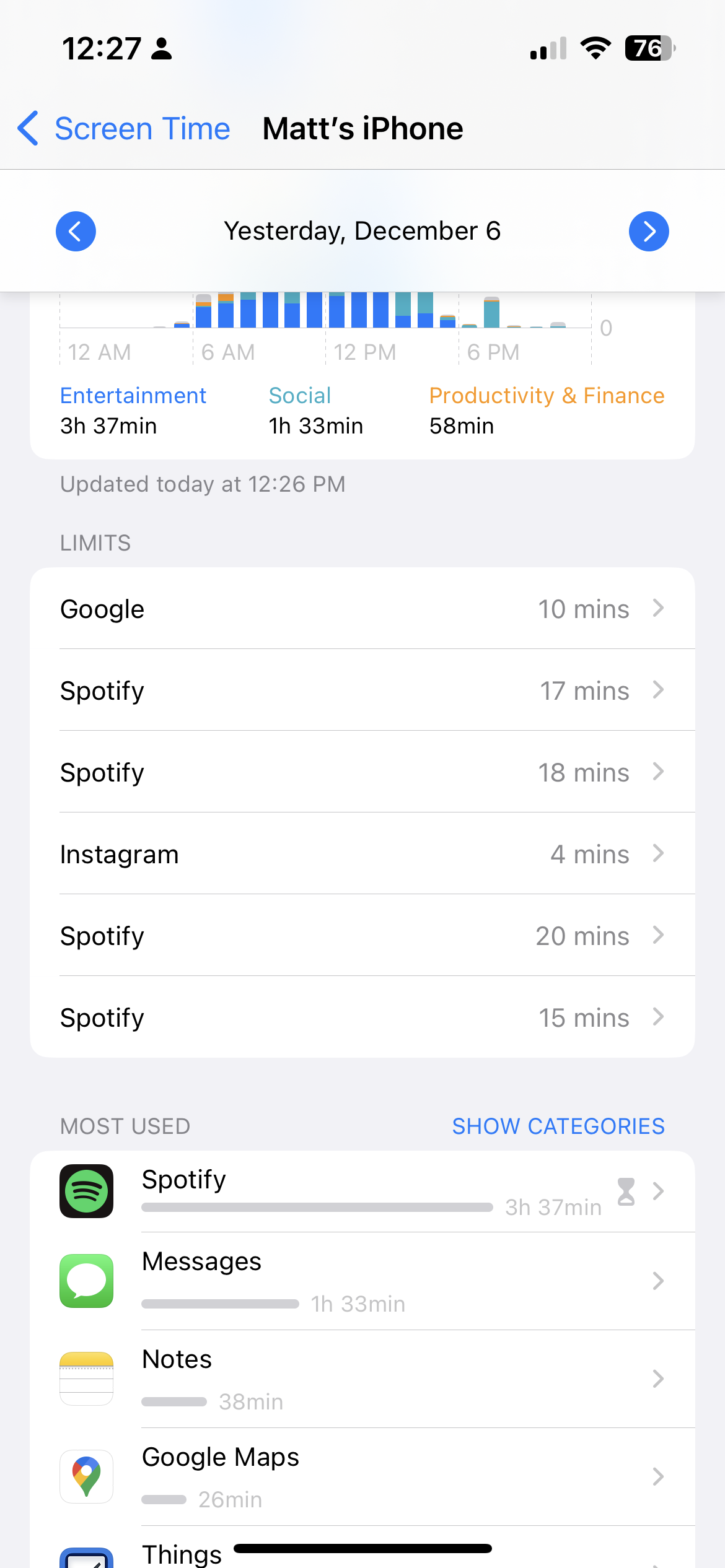 Spotify not blocked at end of time limit!… Apple Community