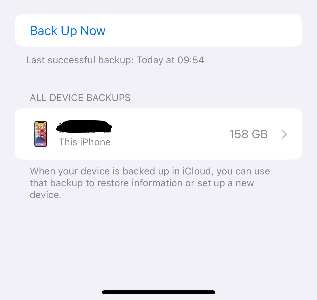 Why is my iCloud backup showing two diffe… Apple Community