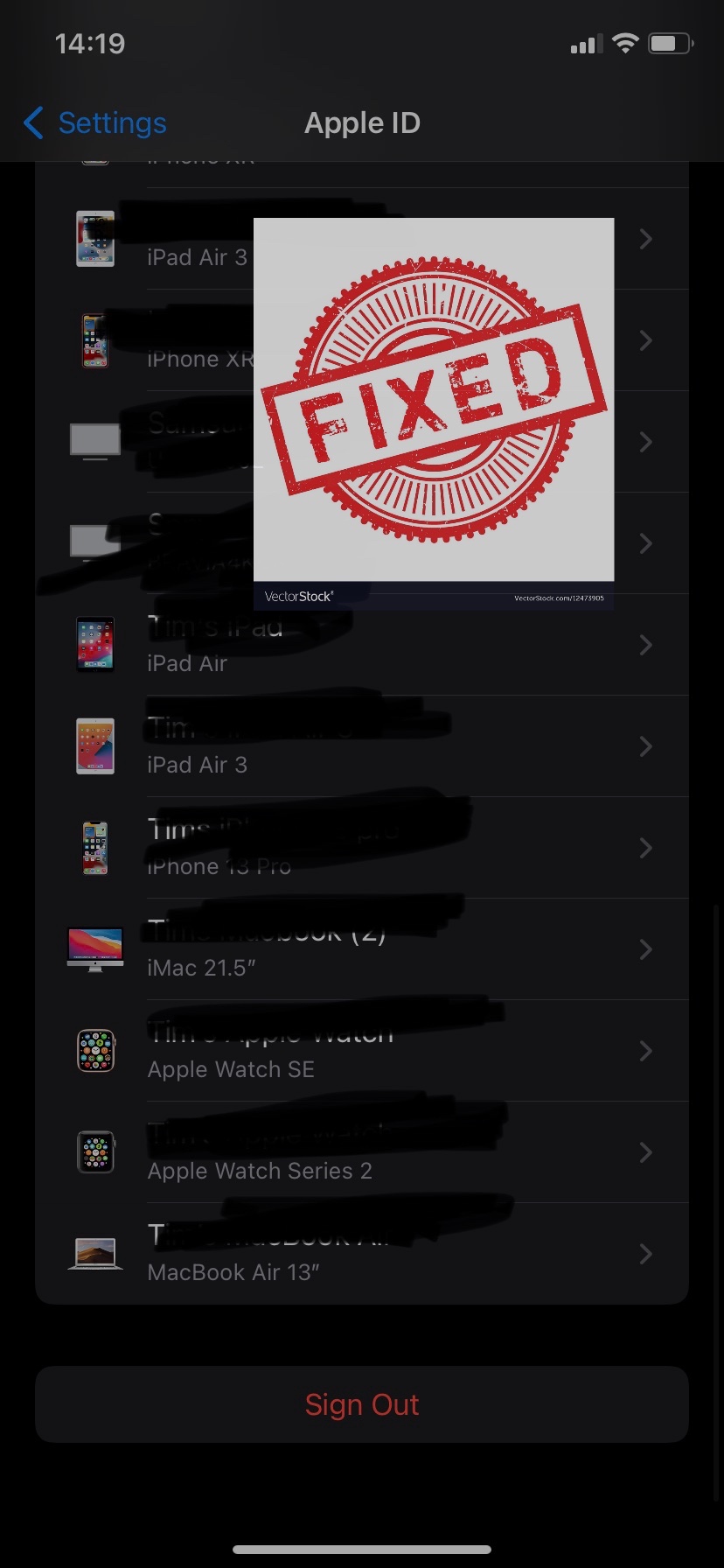Fix to Apple ID sign out being greyed out - Apple Community