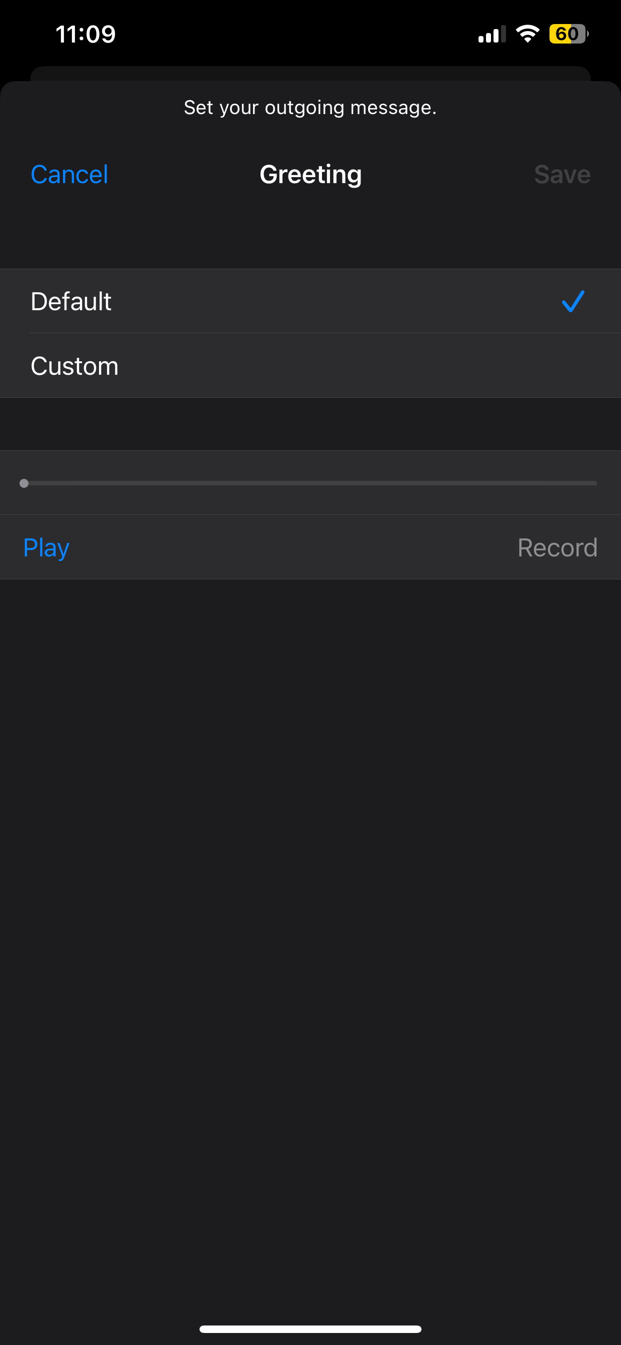 Trouble Setting Default Voicemail Message… - Apple Community