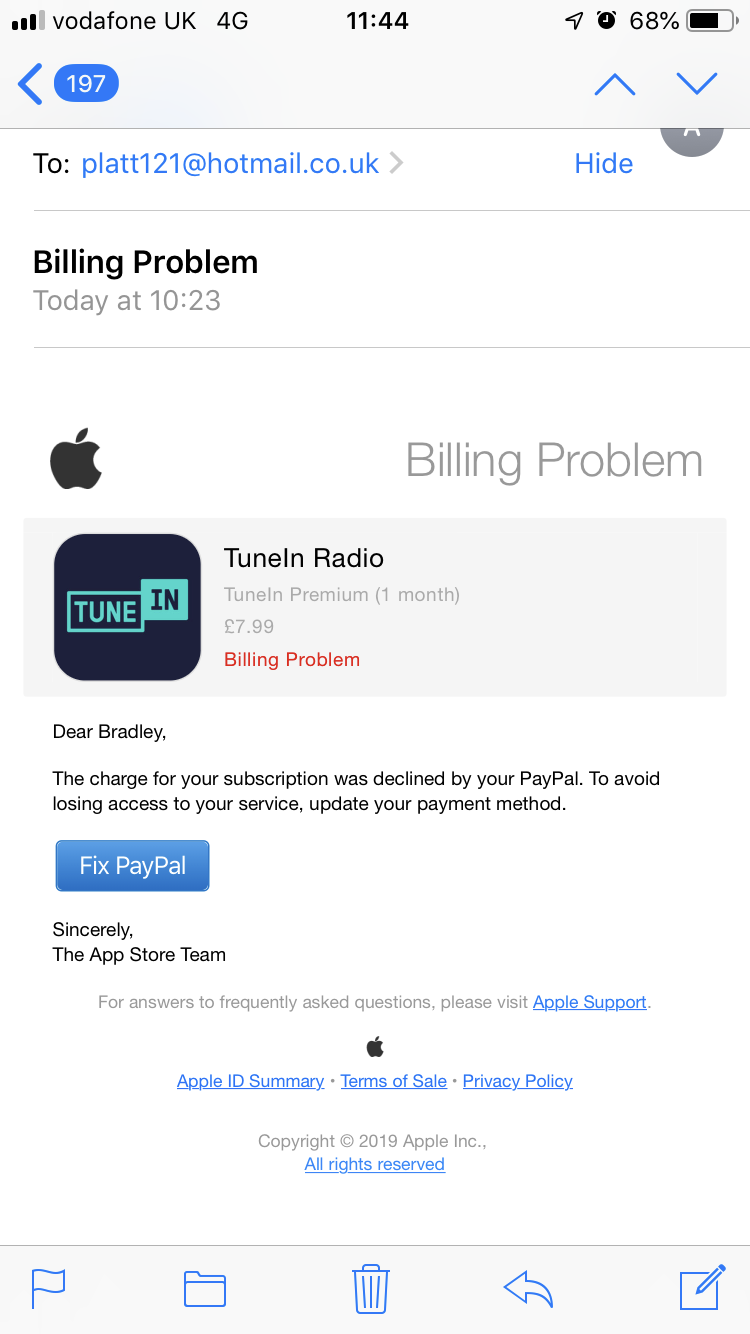 Billing problem Apple Community