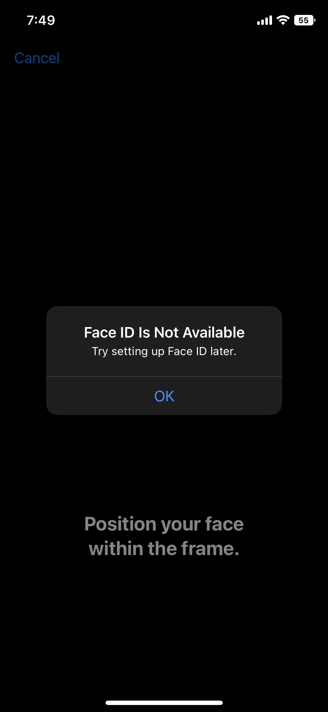 Face ID Is Not Available Try setting up F… Apple Community
