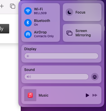 Use Control Center on Mac - Apple Support (CA)