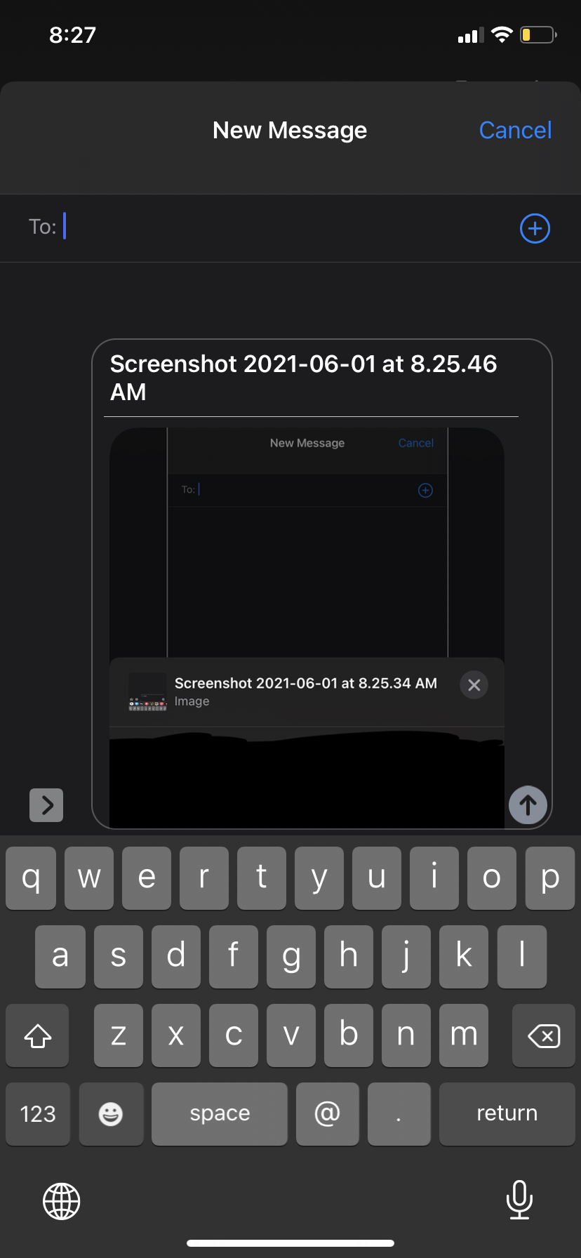 iPhone screenshot sends timestamp with te Apple Community