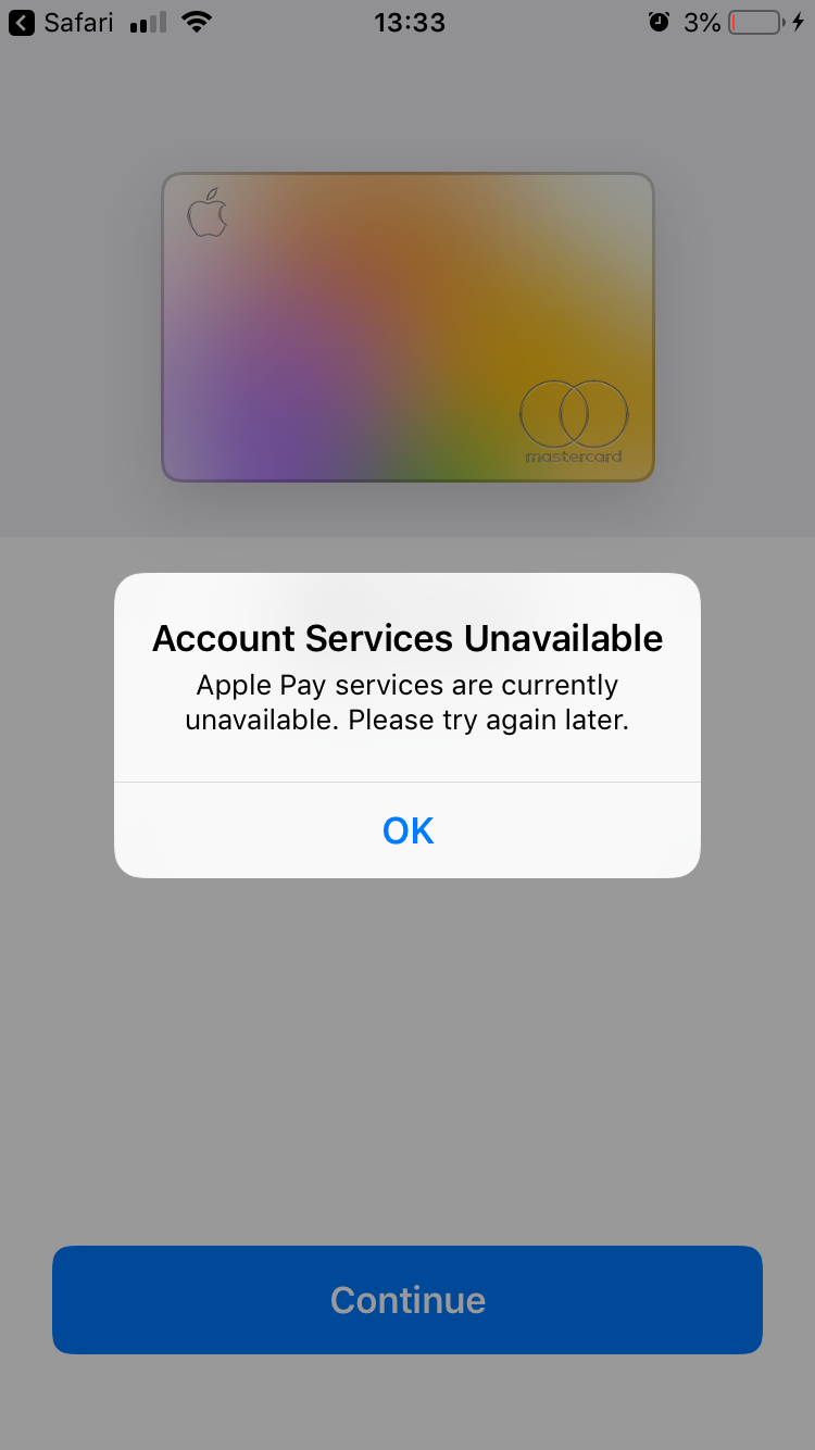 Account Services Unavailable - Apple Community