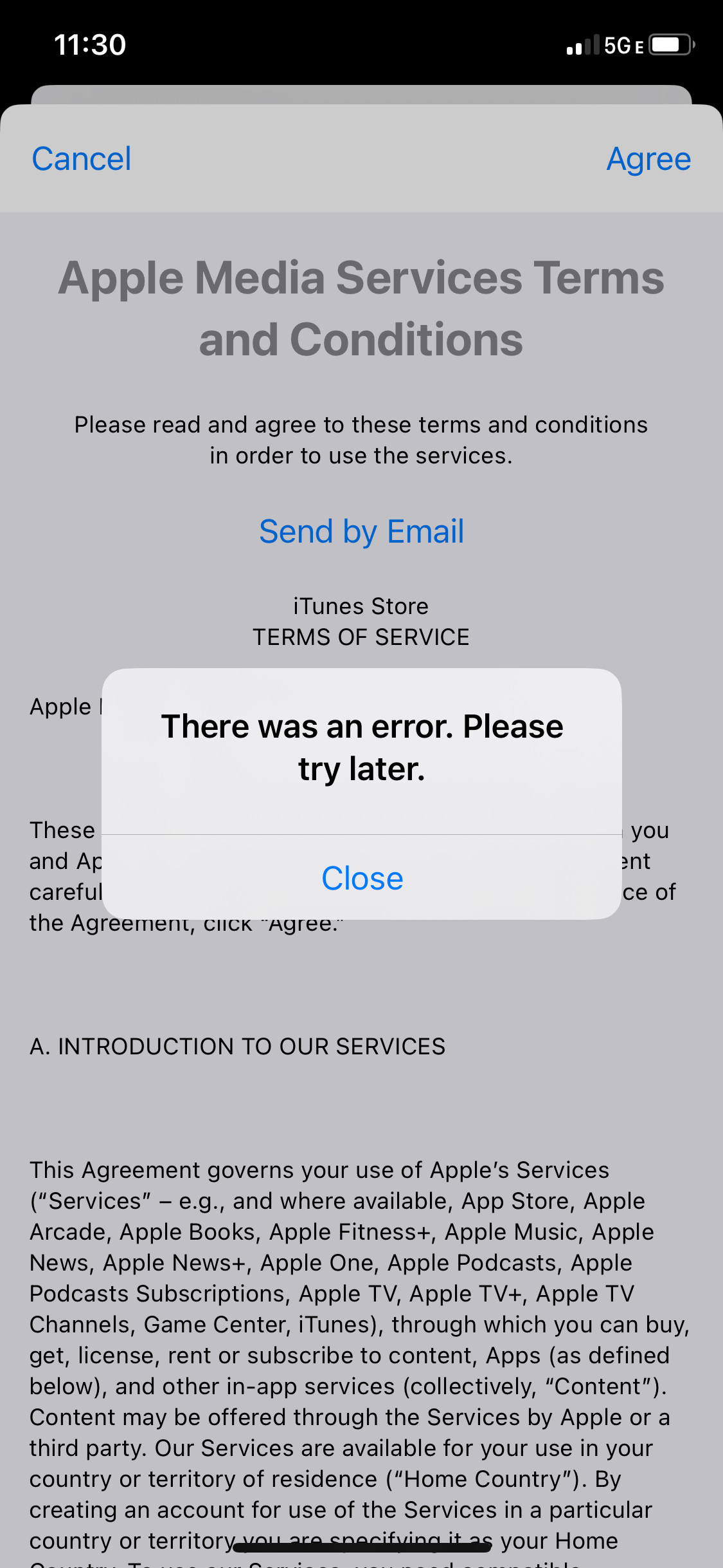 Cannot accept Apple Media Services Terms … - Apple Community