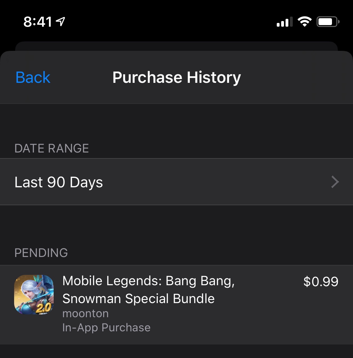 app store purchase history on web