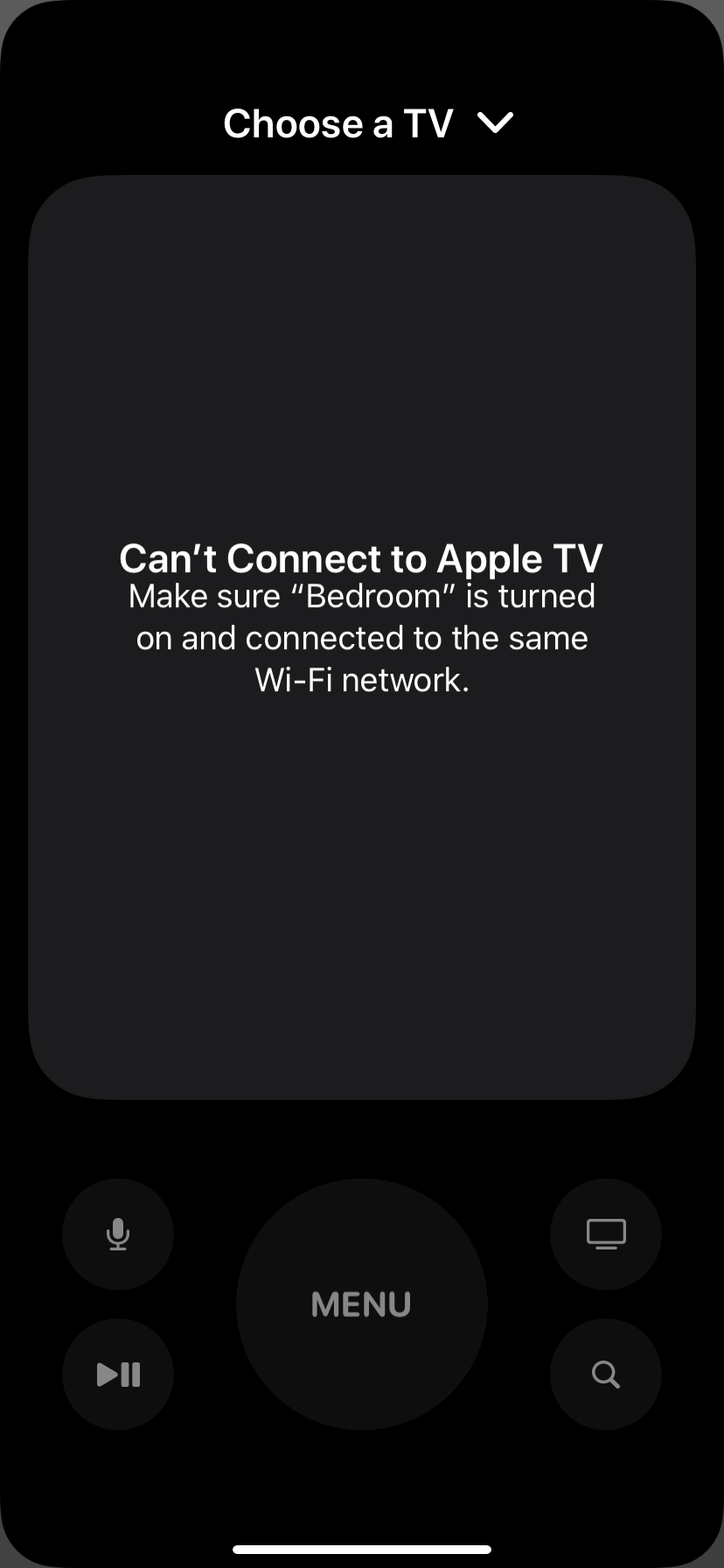 Apple TV remote in control center not wor… Apple Community