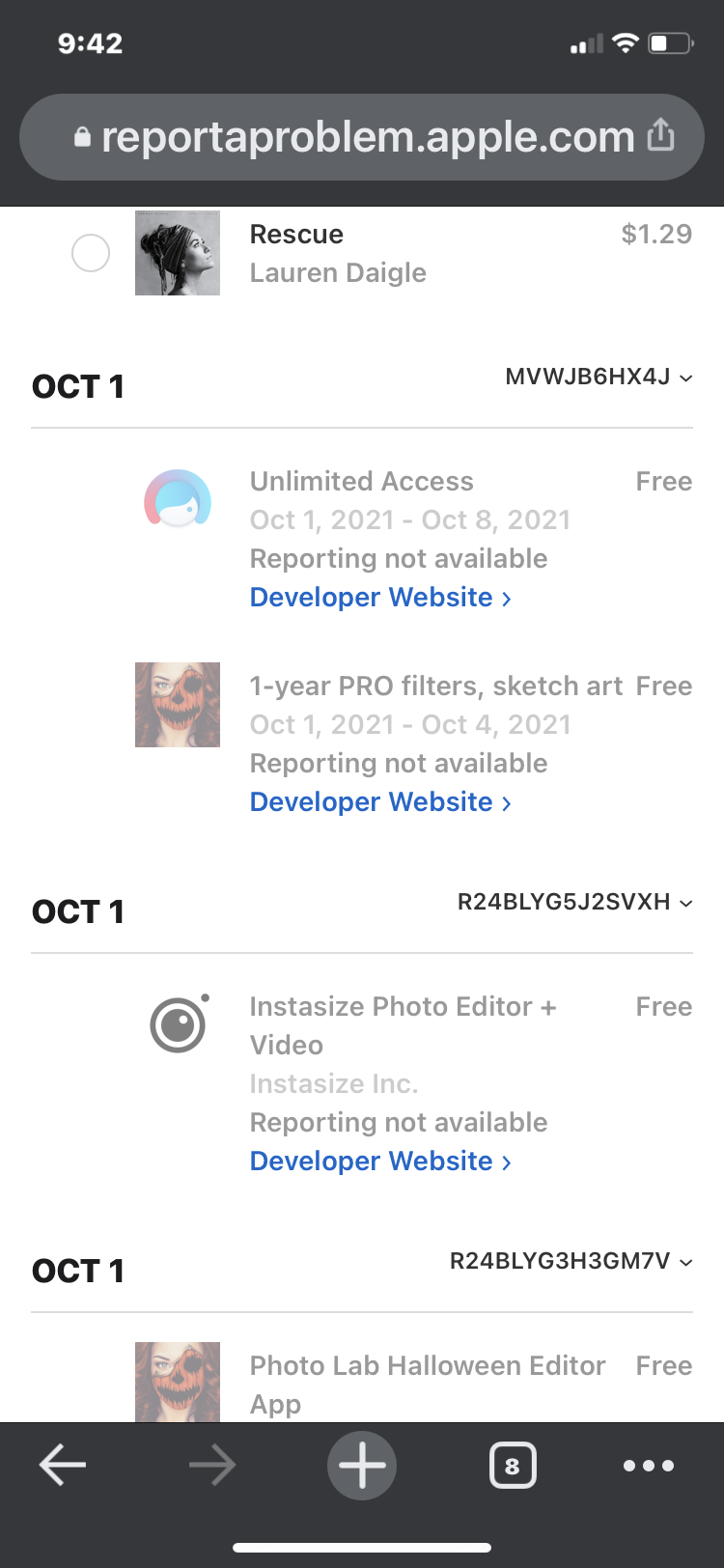 Unauthorized charges. Each of these appl… Apple Community