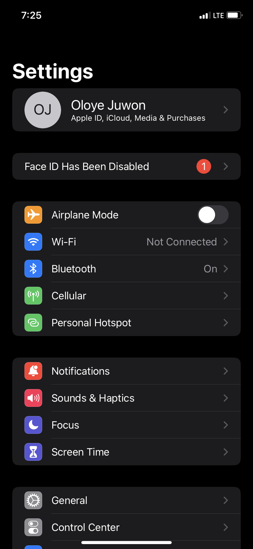 Why is my Face ID disabled Apple Community